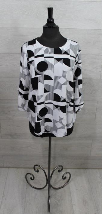 Focus Clothing - Black and White Long Sleeve Top