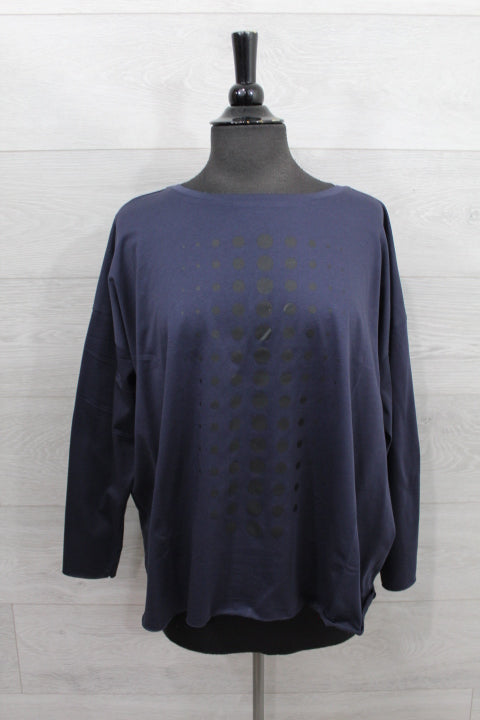 Planet Clothing - PIMA COTTON DOT DOT DOT LUXURY BOXY T FINAL SALE ITEM