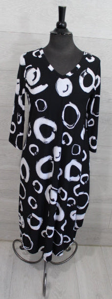 Focus Clothing - Black and White Dress FINAL SALE ITEM