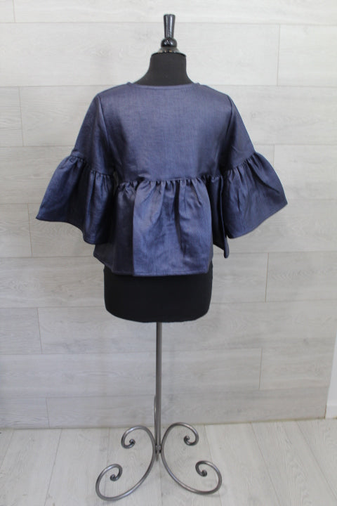 Bryn Walker Navy Raffia - Frida Jacket