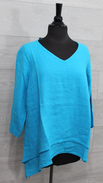 Focus Clothing - V neck Tunic Top FINAL SALE ITEM