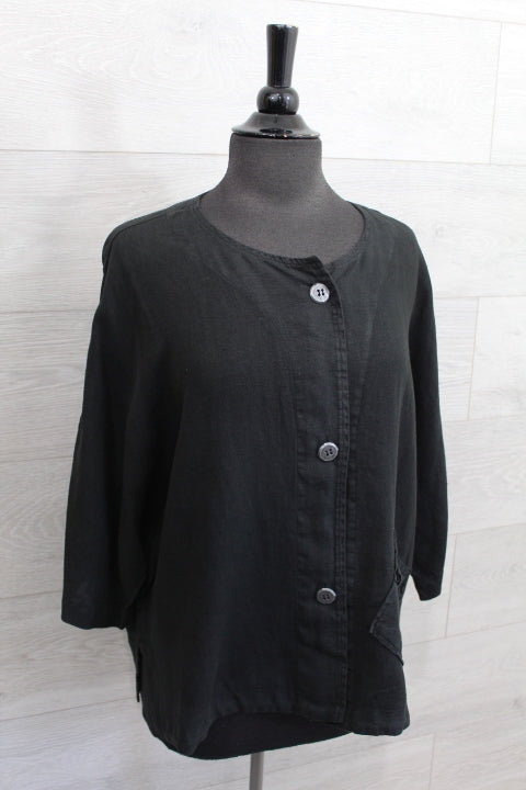 Focus Clothing - Solid Linen Jacket FINAL SALE ITEM