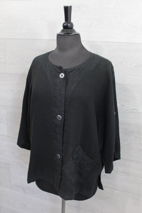 Focus Clothing - Solid Linen Jacket FINAL SALE ITEM