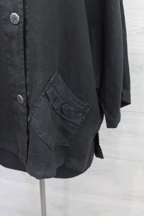 Focus Clothing - Solid Linen Jacket FINAL SALE ITEM