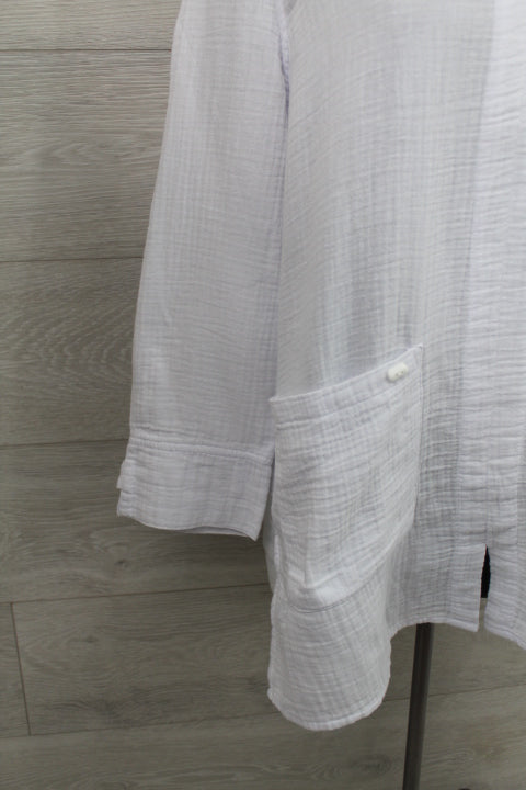 Focus Clothing - Split Neck Mandarin Pocket Tunic