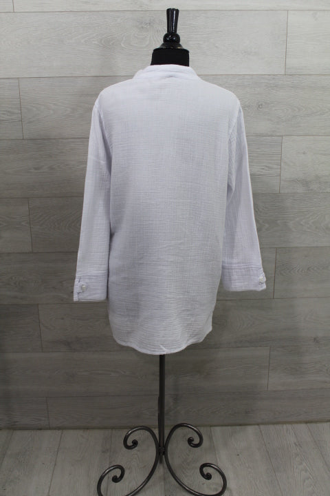 Focus Clothing - Split Neck Mandarin Pocket Tunic