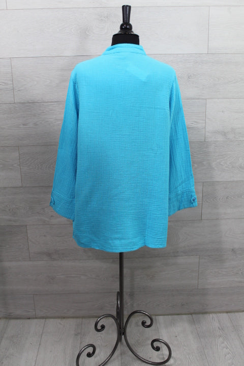 Focus Clothing - Split Neck Mandarin Pocket Tunic