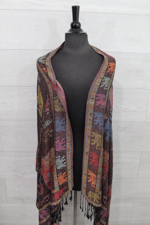 Blue Elephant Pashmina