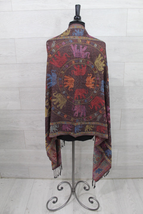 Blue Elephant Pashmina