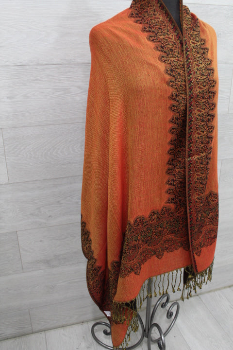 Orange Multi Pashmina