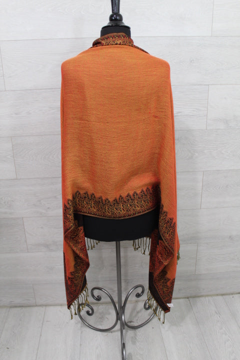 Orange Multi Pashmina