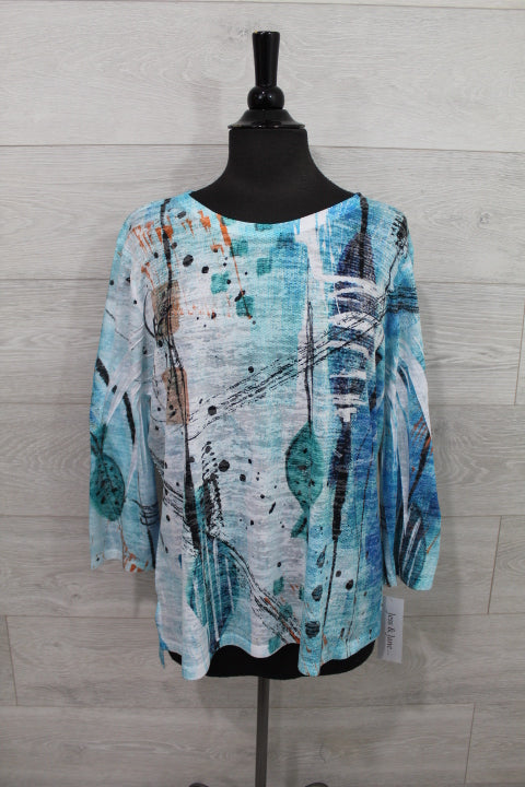 Jess & Jane Clothing - 3/4 Sleeve Top FINAL SALE ITEM