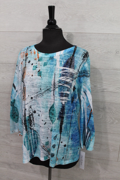 Jess & Jane Clothing - 3/4 Sleeve Top FINAL SALE ITEM