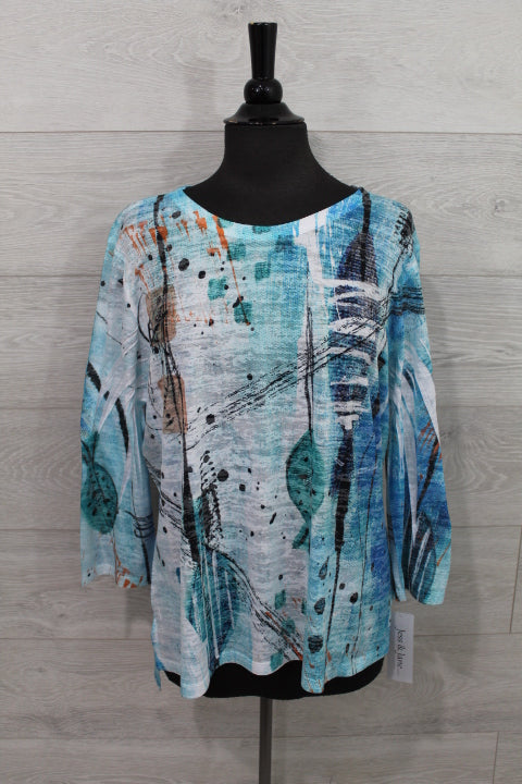 Jess & Jane Clothing - 3/4 Sleeve Top FINAL SALE ITEM