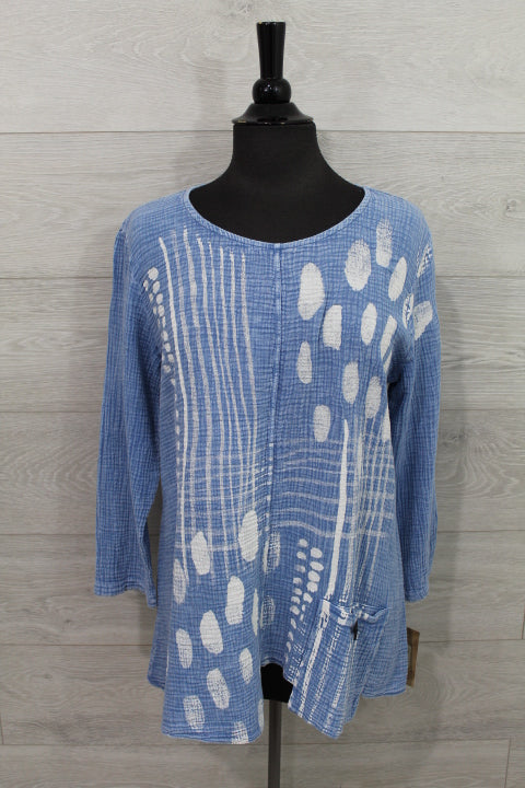 Jess & Jane Tops - Double Gauze Pocket Top FINAL SALE ITEM