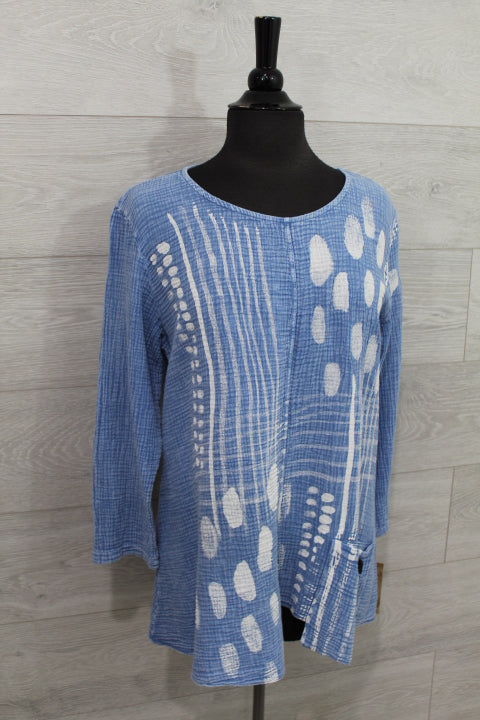 Jess & Jane Tops - Double Gauze Pocket Top FINAL SALE ITEM