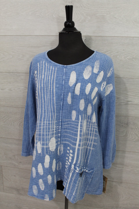 Jess & Jane Tops - Double Gauze Pocket Top FINAL SALE ITEM
