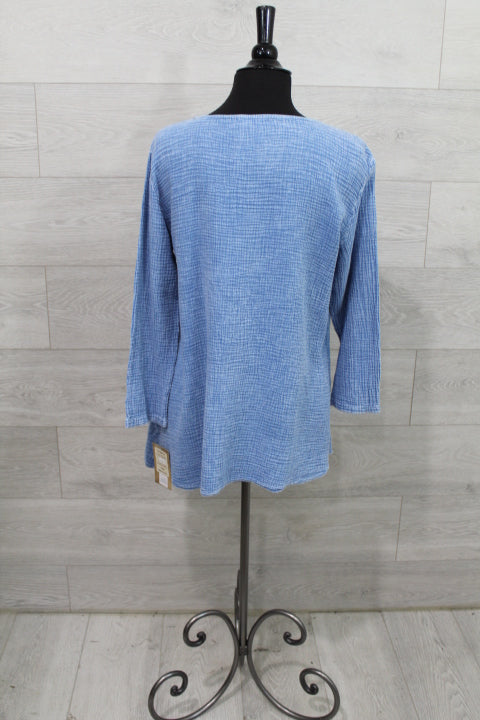 Jess & Jane Tops - Double Gauze Pocket Top FINAL SALE ITEM