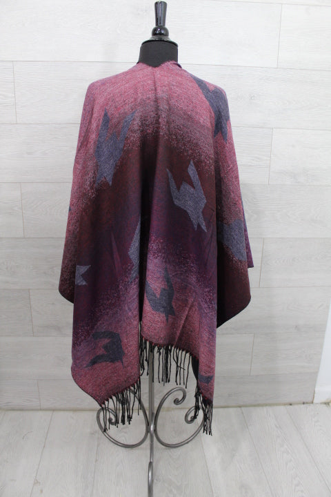 Aztec Print Shawl/Poncho
