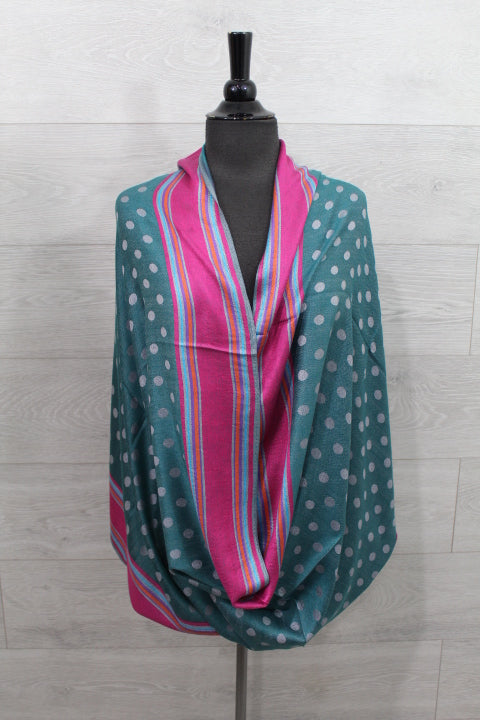 Pashmina Infinity Shawl - Green