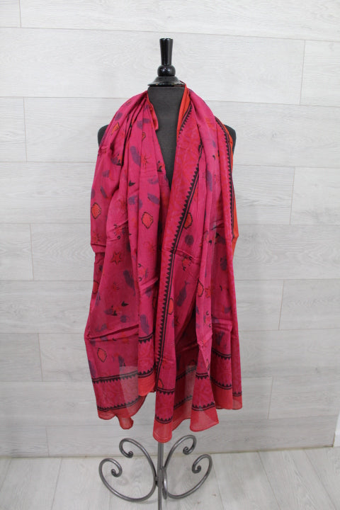 Sea Animal Scarf - Red