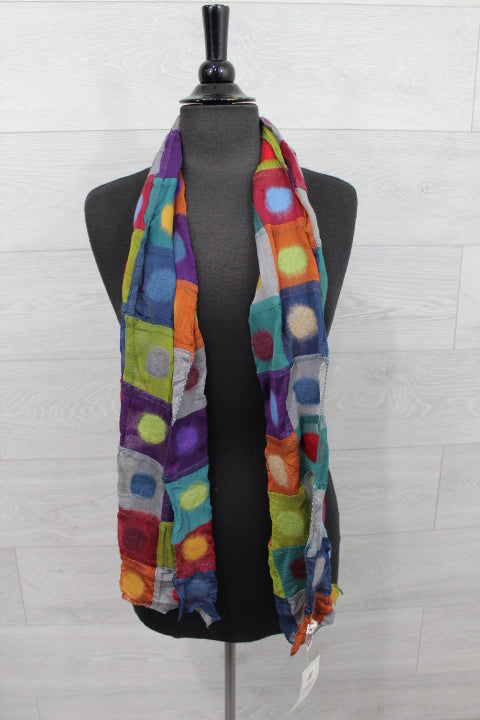 Multi Color Polkadot Wool Scarf