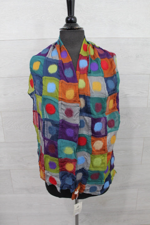 Multi Color Polkadot Wool Scarf