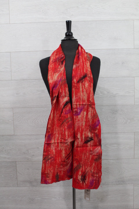 Red Multi Wool Scarf