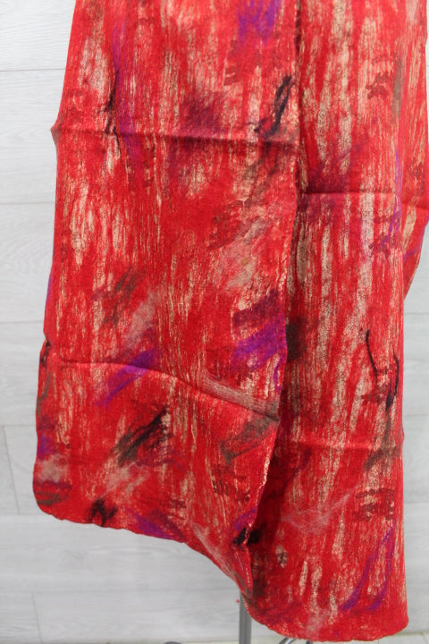 Red Multi Wool Scarf