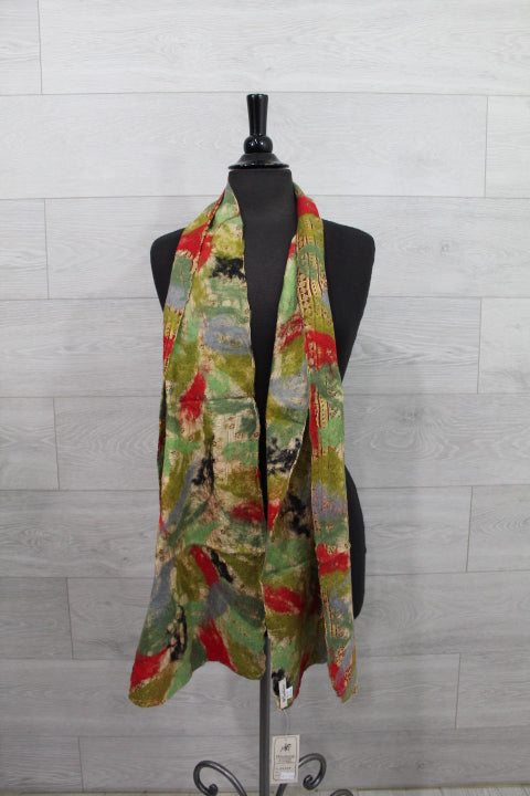Green Multi Wool Scarf