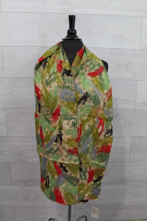 Green Multi Wool Scarf