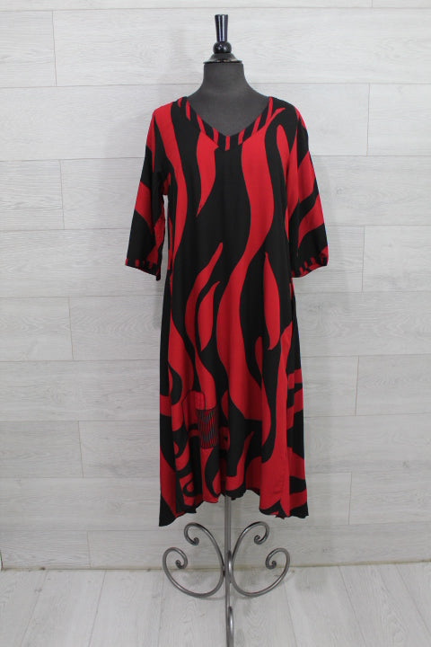 Lyng Designs - V Neck Long Dress
