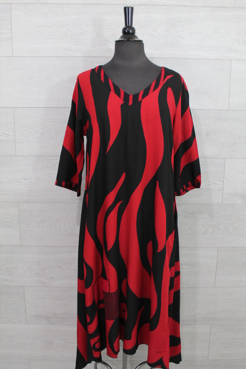 Lyng Designs - V Neck Long Dress