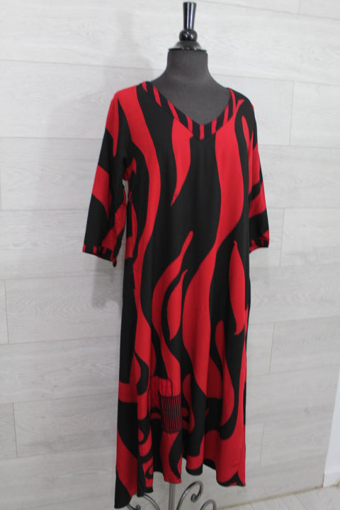 Lyng Designs - V Neck Long Dress