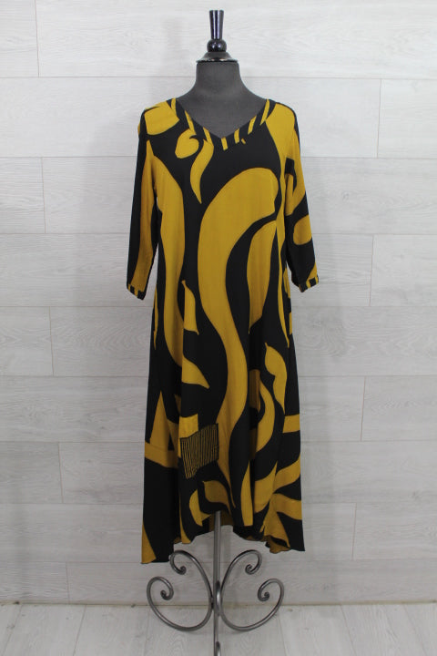 Lyng Designs - V Neck Long Dress
