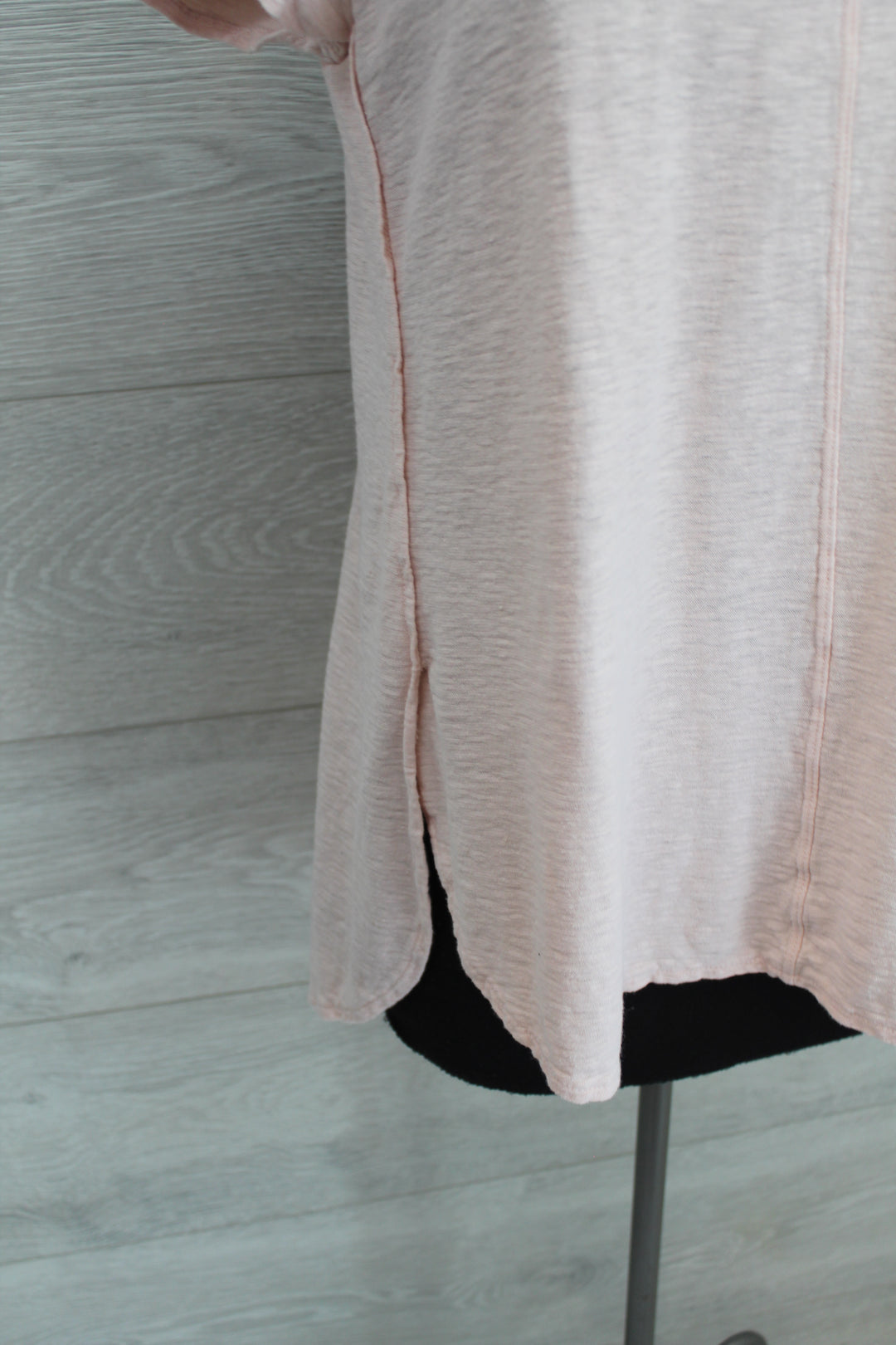 Cut Loose Light Weight Linen Cotton Jersey -  S/S V-Neck Top FINAL SALE PRICE