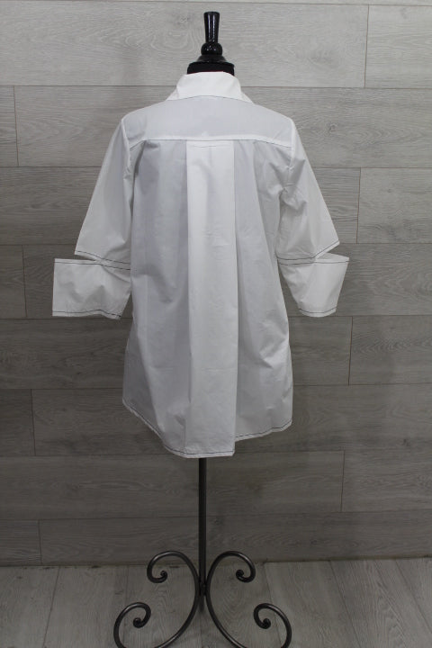 Ozai N Ku - Collared Shirt Top-FINAL SALE ITEM