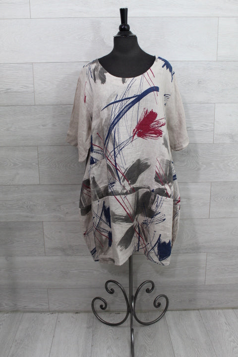 Made In Italy - Leaf Print Dress - FINAL SALE ITEM