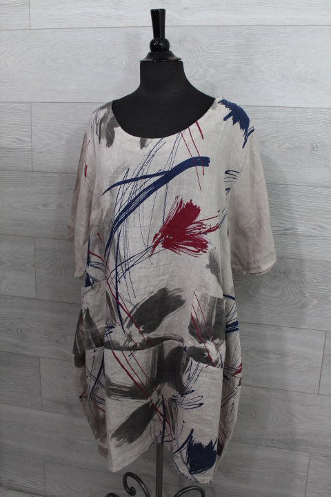 Made In Italy - Leaf Print Dress - FINAL SALE ITEM