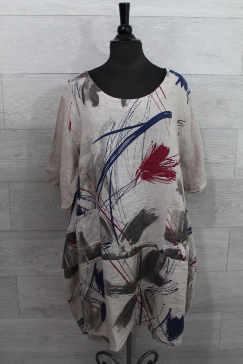 Made In Italy - Leaf Print Dress - FINAL SALE ITEM