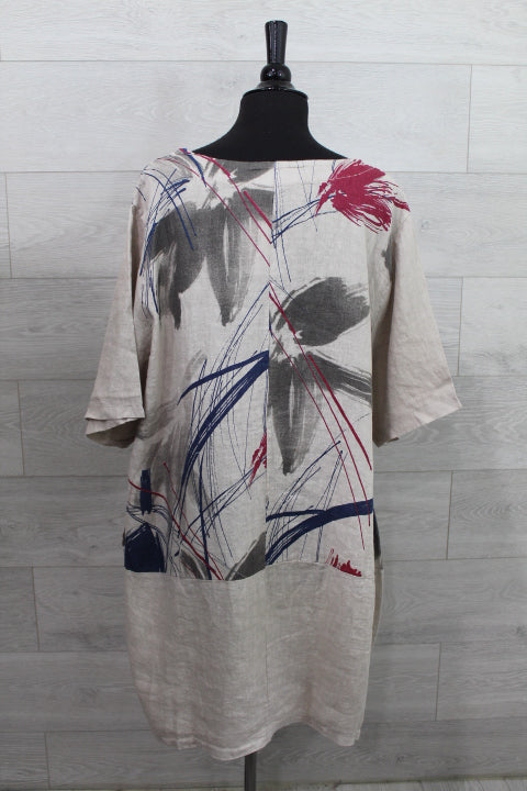 Made In Italy - Leaf Print Dress - FINAL SALE ITEM