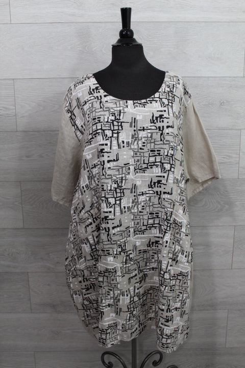 Made In Italy - Bricks Print Dress - FINAL SALE ITEM