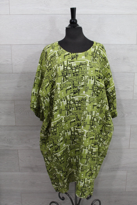 Made In Italy - Bricks Print Dress - FINAL SALE ITEM