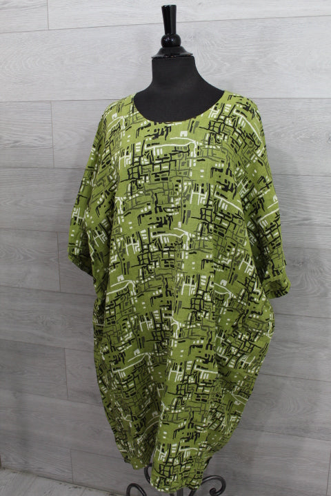 Made In Italy - Bricks Print Dress - FINAL SALE ITEM