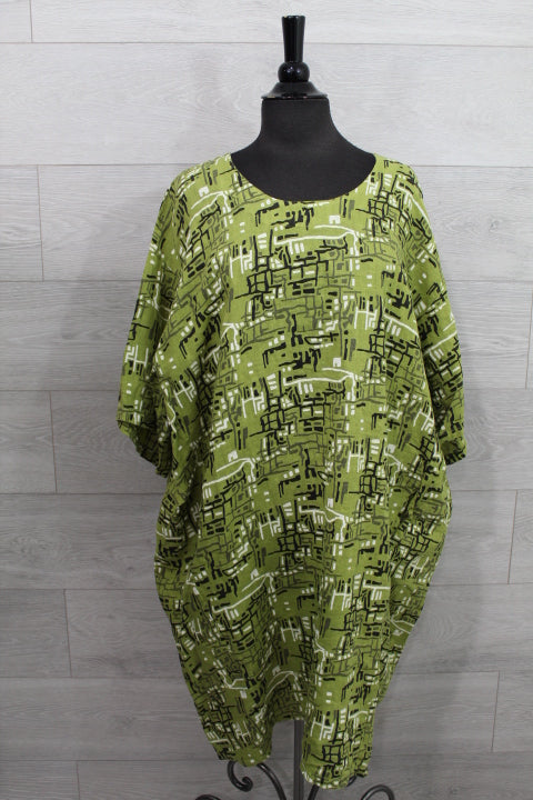 Made In Italy - Bricks Print Dress - FINAL SALE ITEM