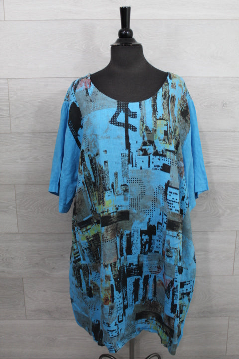 Made In Italy - City Print Dress - FINAL SALE ITEM