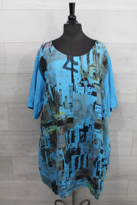 Made In Italy - City Print Dress - FINAL SALE ITEM