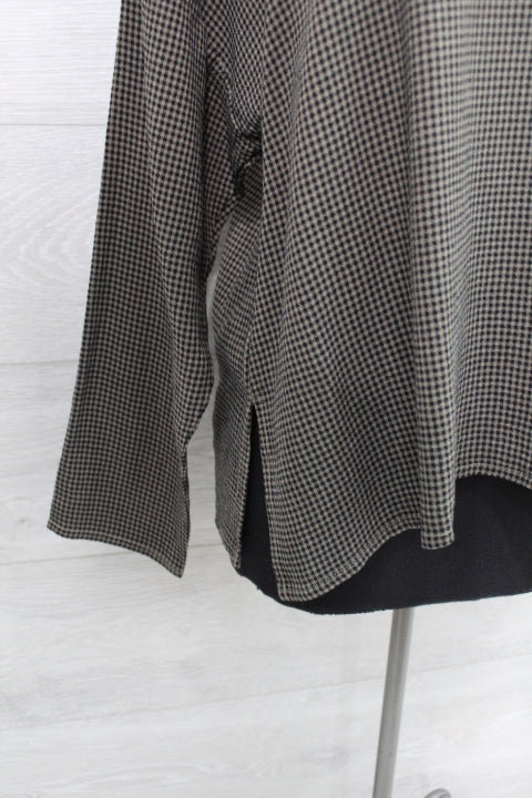 Cut Loose Mini Check - 3/4 Sleeve Cowl FINAL SALE ITEM