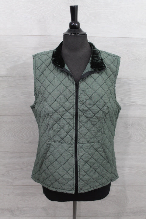 Cut Loose Quilted Parachute - Zip Front Quilted Vest