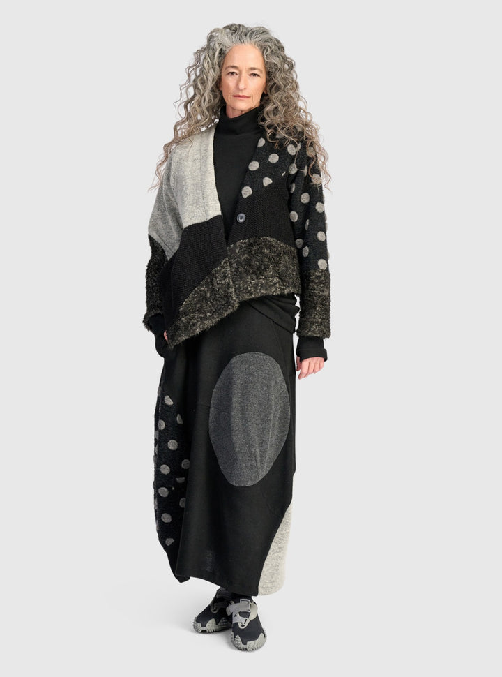 Alembika Clothing - Urban Cozy Maxi Skirt, Storm Mix